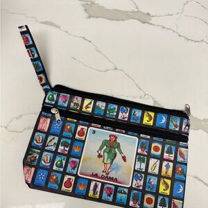 Colorful Loteria Wristlet Clutch